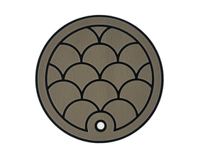 Deck Pad for YETI LoadOut 5 Gallon Bucket - Fish Scales