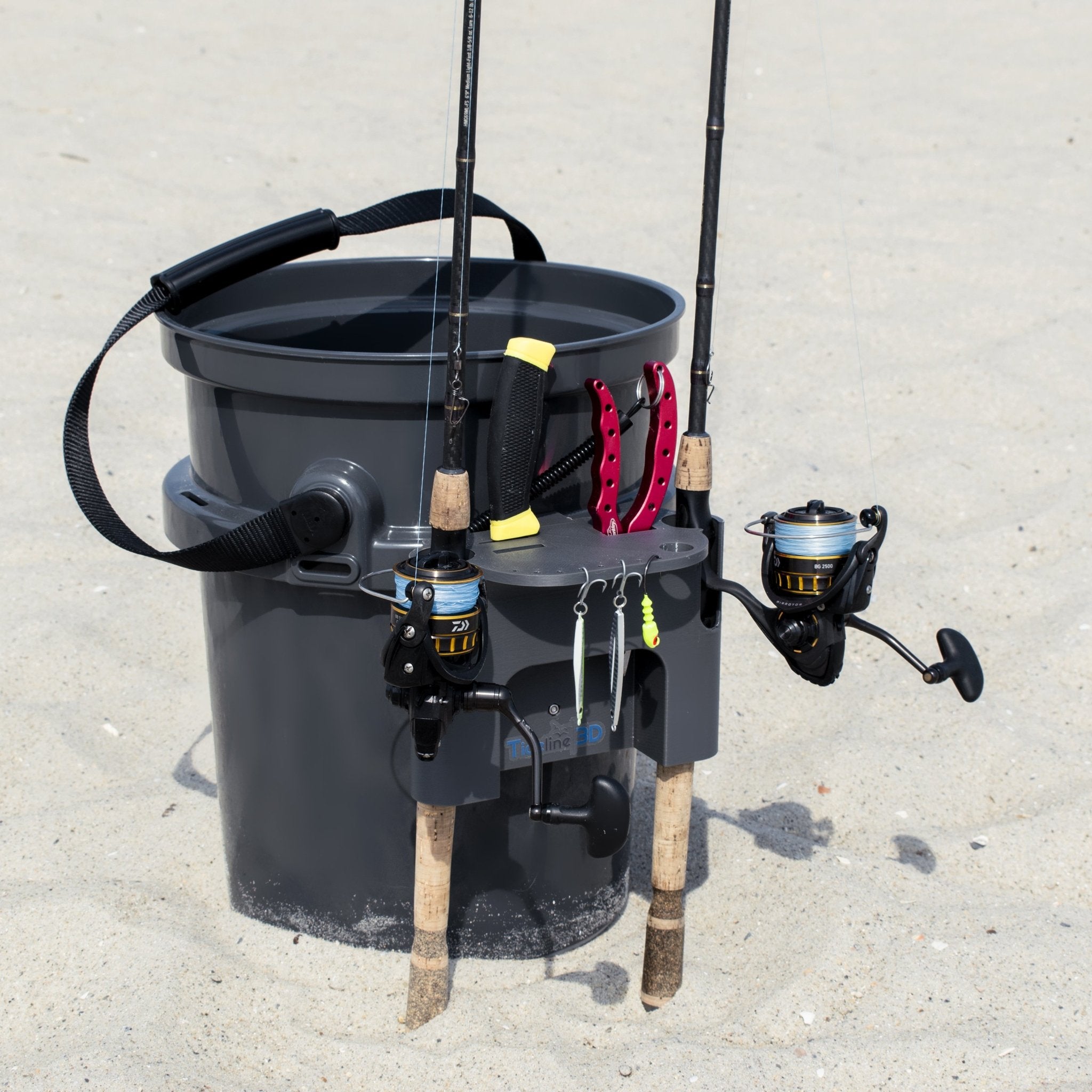 bucket ice fishing rod holder Brocraft Holder/Ice Fishing Shelter Rod Turn your bucket into an even more useful tool on the ice with the Eskimo Bucket Caddy HT Enterprises Bucket Rocker Rod