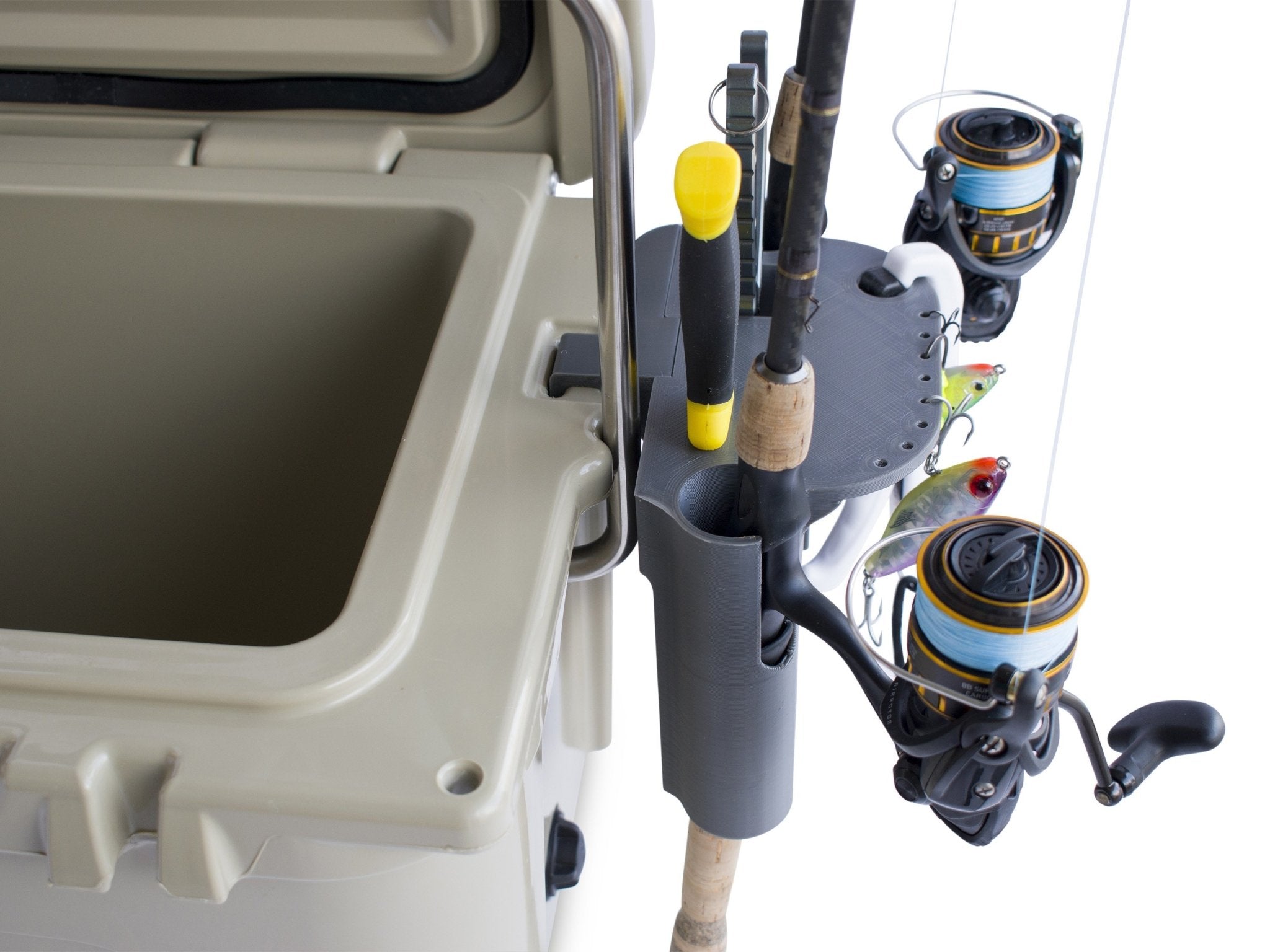 yeti cooler fishing rod holder Fishing Rod Holder for Yeti Roadie Cooler – Tideline3D