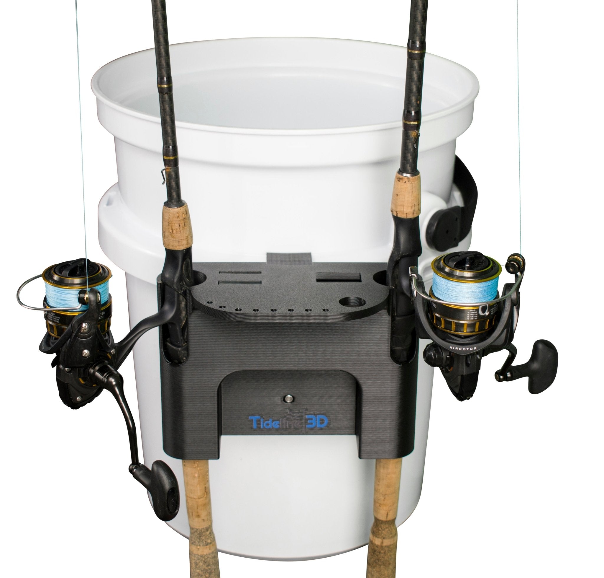 5 Gallon Bucket Cutting Board - Fishing Rod Holders